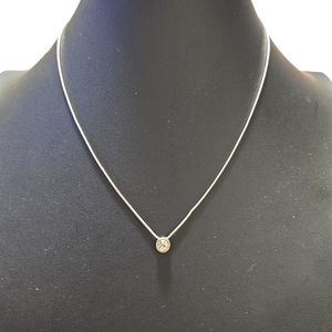 Silver Untested 16in Necklace with Shiny Charm